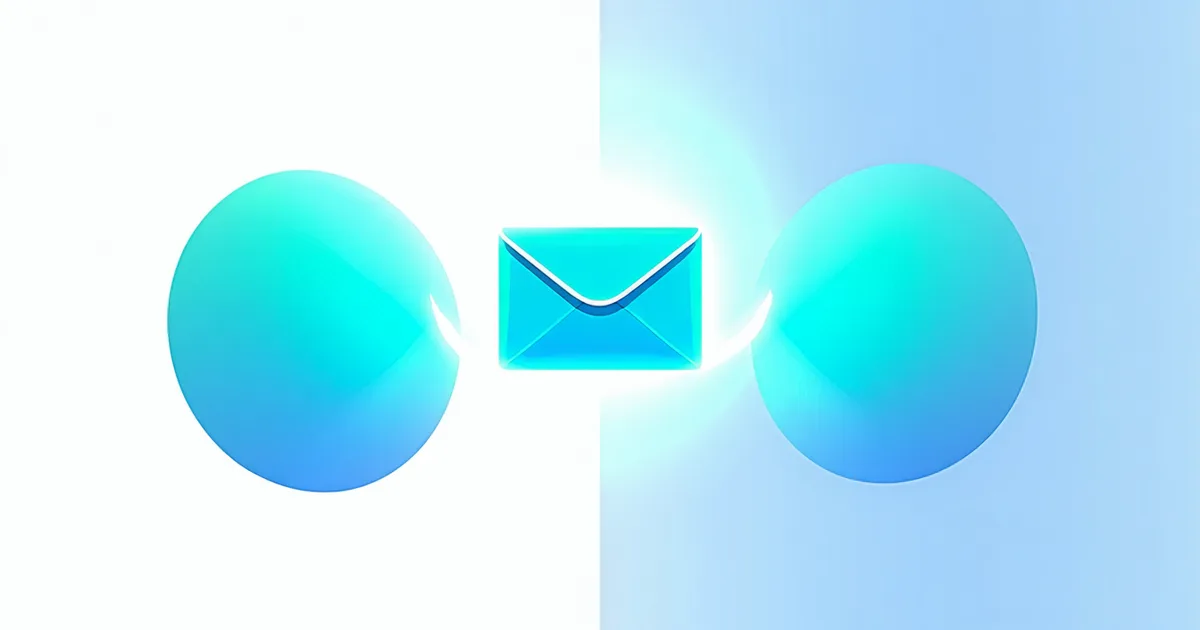 Abstract illustration of a handoff between two connected elements, representing AI to human context transfer